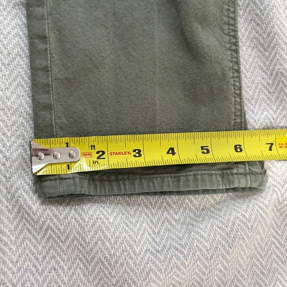 American Eagle Cargo Pants Women 0 Green Straight Leg Stretch Utility Streetwear - Picture 9 of 13